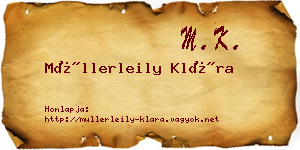 Müllerleily Klára névjegykártya